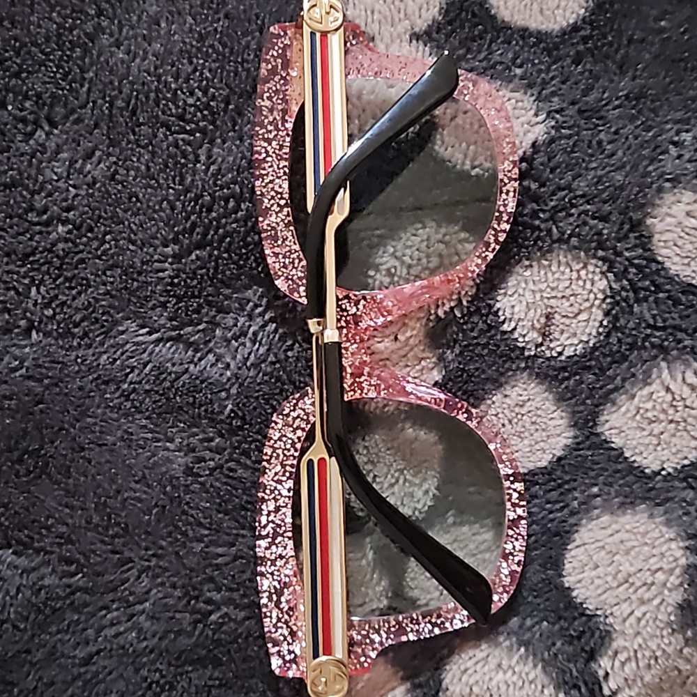Gucci Pink Glitter Sunglasses - Picture 2 of 8